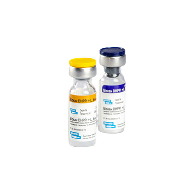 Вакцина Біокан DHPPI+L 1доза/1мл (чума,ларинготр-,інф.гепат-,парвовір-,парагр-,лептосп-)