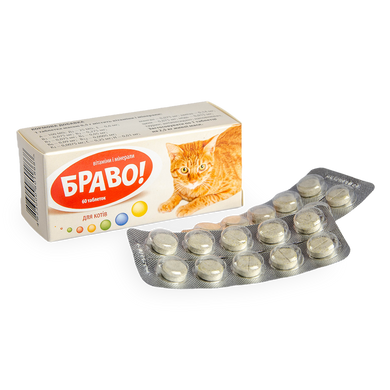 Вітаміни Браво д/котів таб. №60